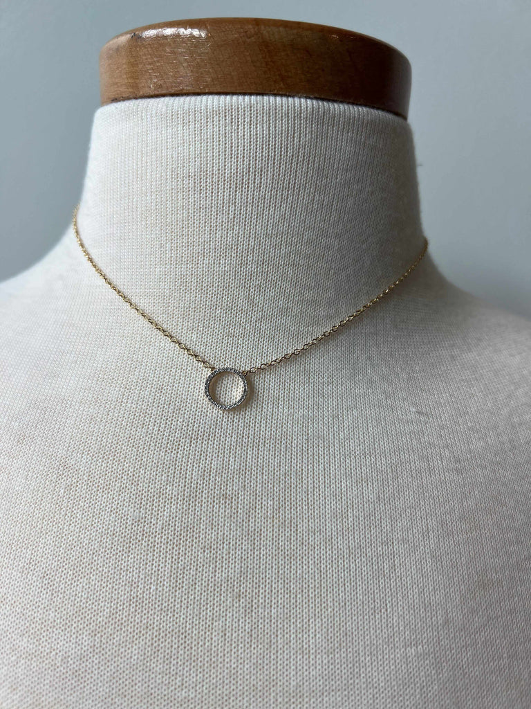 Open Circle Diamond Necklace | Embellish Asheville | Embellish Asheville